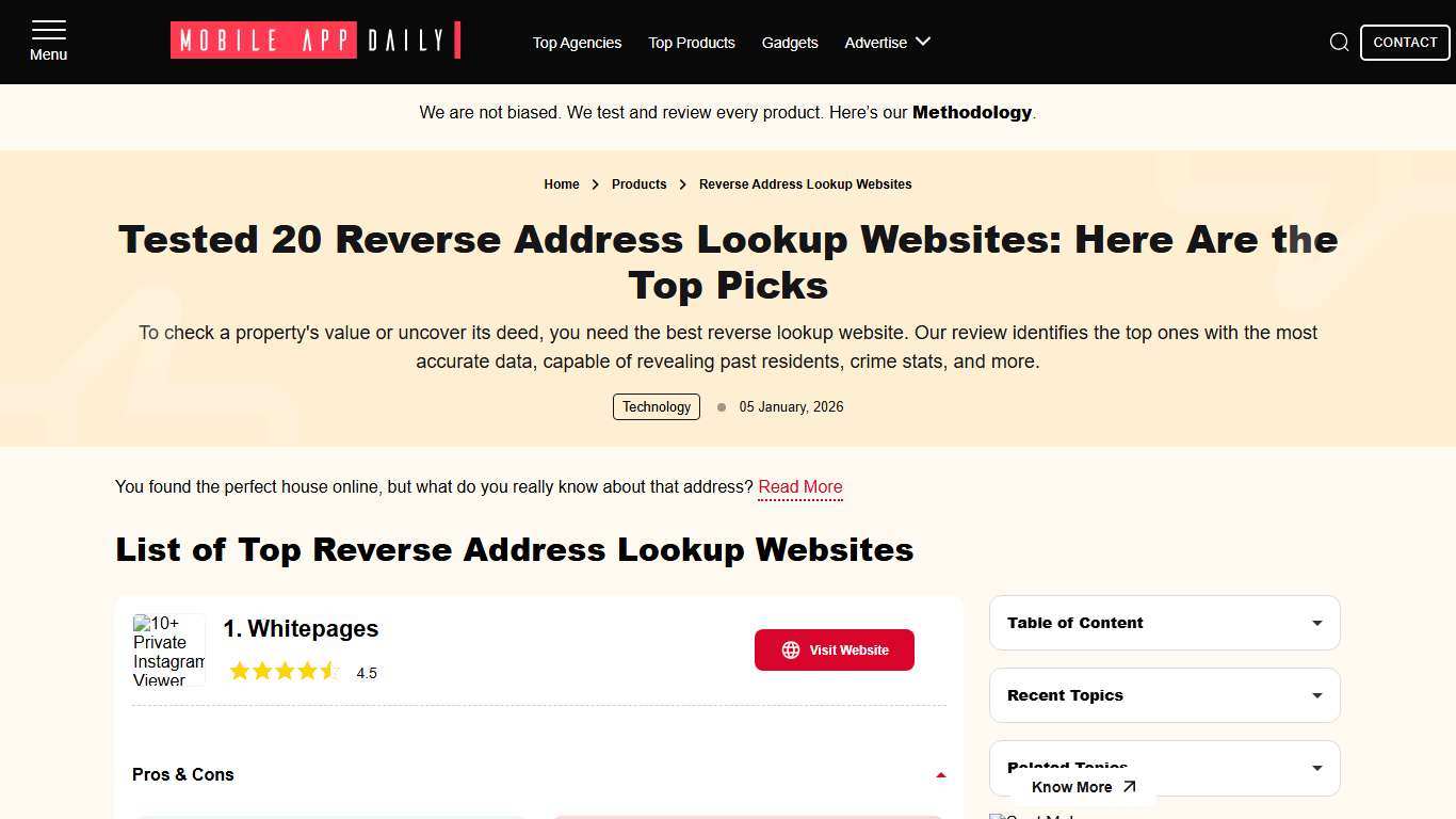 Best Reverse Address Lookup Websites in 2026