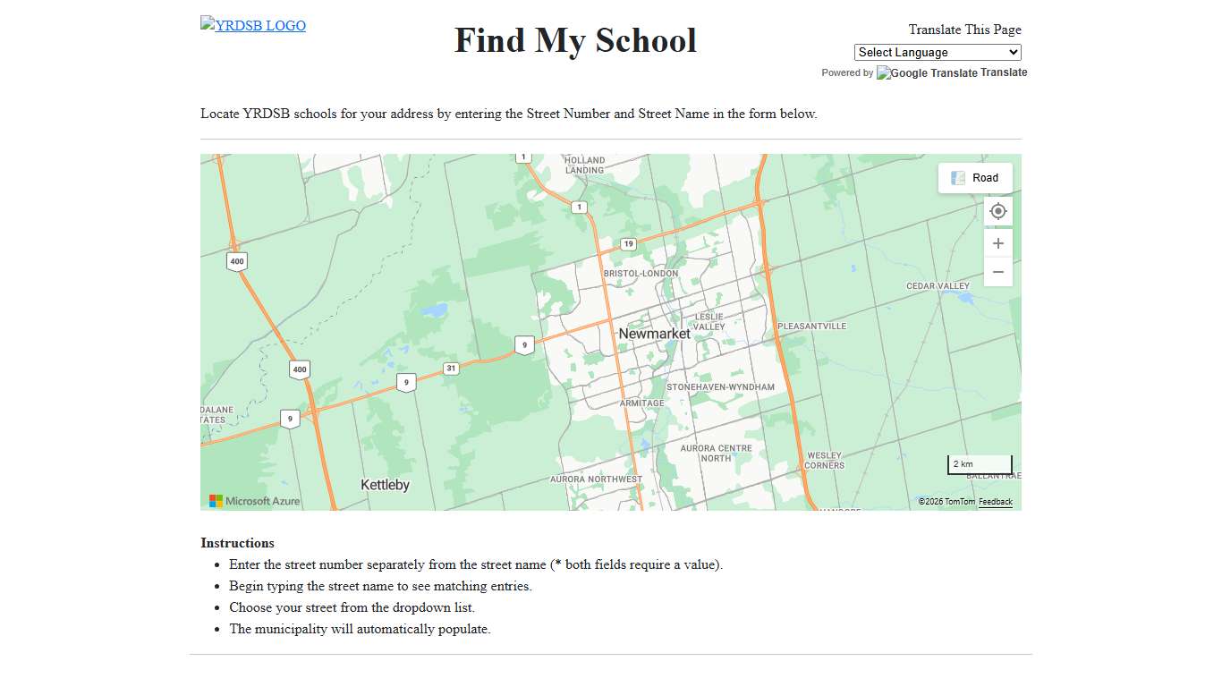 YRDSB School Locator